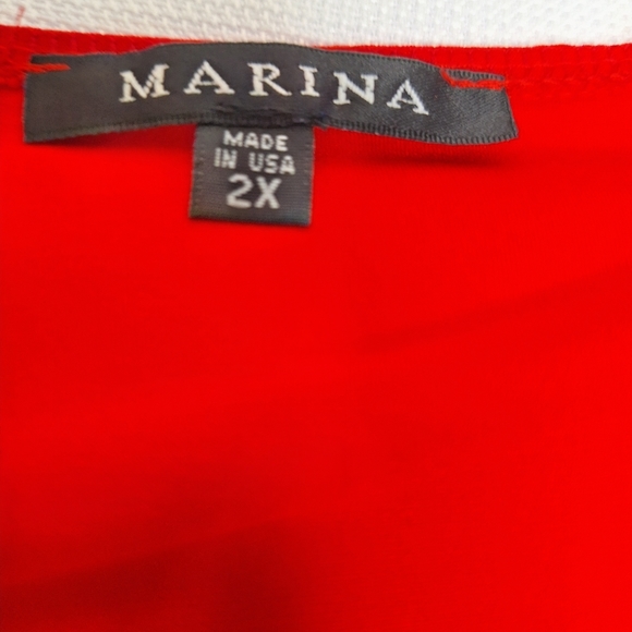 NWT Marina brand " The Jump into Something Red" plus-size jumpsuit size 2X. - Picture 5 of 7